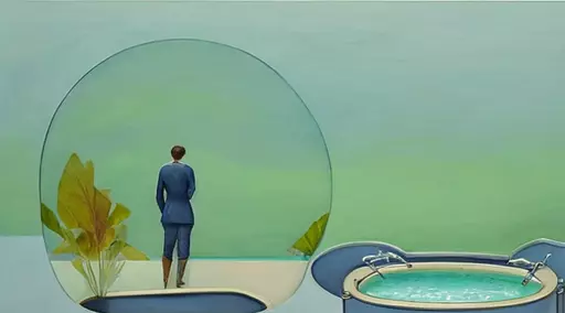 A man stands before an ice bath tub. The image relates to the article on the 6 benefits of having an Ice Bath in the morning.
