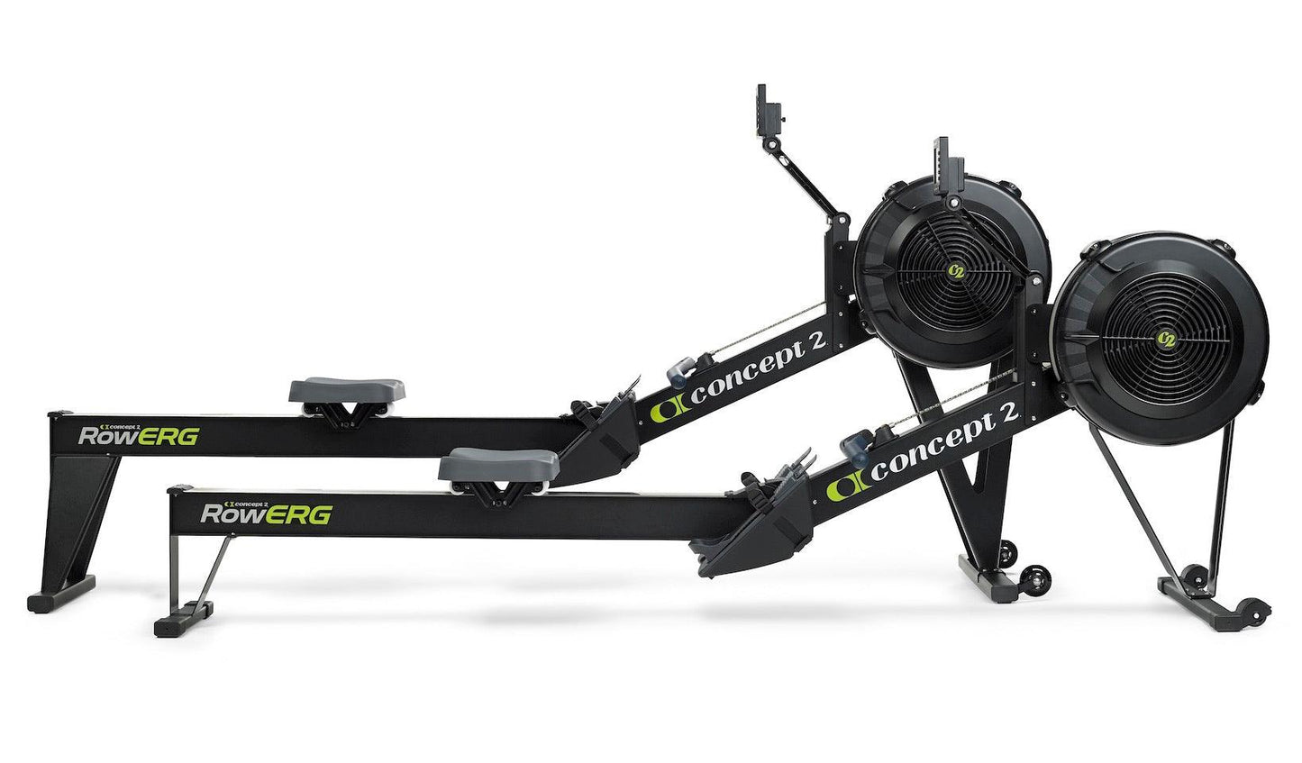 Concept 2 Rower showing various leg sizes
