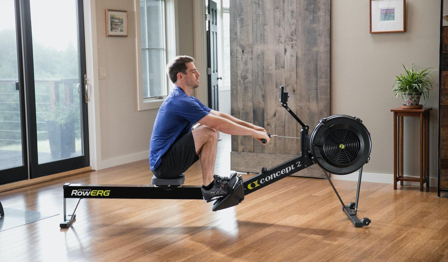 Concept 2 Rower in a Home Gym